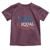 Stars Stripes And Equal Rights Toddler T Shirt 4th Of July Liberal American - Wonder Print Shop