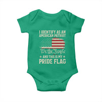 Funny I Identify As An American Patriot And This Is My Pride Flag Baby Onesie - Wonder Print Shop