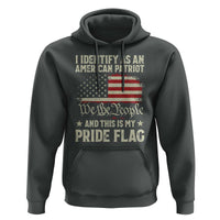 Funny I Identify As An American Patriot And This Is My Pride Flag Hoodie - Wonder Print Shop