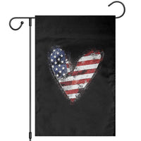 4th of July American Flag Heart USA Patriotic Garden Flag - Wonder Print Shop