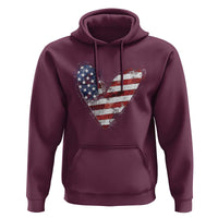 4th of July American Flag Heart USA Patriotic Hoodie - Wonder Print Shop