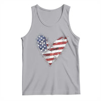 4th of July American Flag Heart USA Patriotic Tank Top - Wonder Print Shop