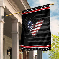 4th of July American Flag Heart USA Patriotic Garden Flag
