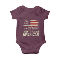 Funny 8647 I Identify As An American Baby Onesie American Flag - Wonder Print Shop