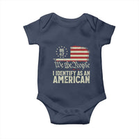 Funny 8647 I Identify As An American Baby Onesie American Flag - Wonder Print Shop
