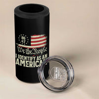 Funny 8647 I Identify As An American 4 in 1 Can Cooler Tumbler American Flag - Wonder Print Shop