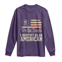 Funny 8647 I Identify As An American Long Sleeve Shirt American Flag - Wonder Print Shop