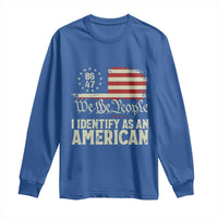 Funny 8647 I Identify As An American Long Sleeve Shirt American Flag - Wonder Print Shop