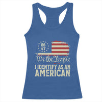 Funny 8647 I Identify As An American Racerback Tank Top American Flag - Wonder Print Shop