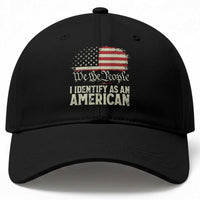 Funny I Identify As An American Baseball Cap 4th Of July American Flag