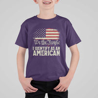 Funny I Identify As An American T Shirt For Kid 4th Of July American Flag - Wonder Print Shop