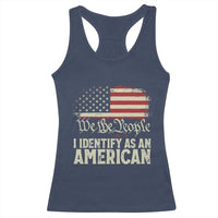 Funny I Identify As An American Racerback Tank Top 4th Of July American Flag - Wonder Print Shop
