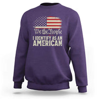 Funny I Identify As An American Sweatshirt 4th Of July American Flag - Wonder Print Shop