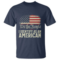 Funny I Identify As An American T Shirt 4th Of July American Flag - Wonder Print Shop