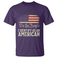 Funny I Identify As An American T Shirt 4th Of July American Flag - Wonder Print Shop