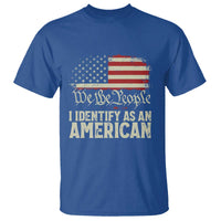 Funny I Identify As An American T Shirt 4th Of July American Flag - Wonder Print Shop