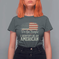 Funny I Identify As An American T Shirt For Women 4th Of July American Flag - Wonder Print Shop