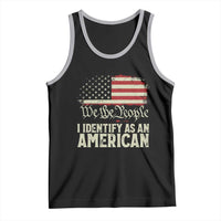 Funny I Identify As An American Tank Top 4th Of July American Flag - Wonder Print Shop