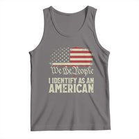 Funny I Identify As An American Tank Top 4th Of July American Flag - Wonder Print Shop