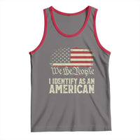 Funny I Identify As An American Tank Top 4th Of July American Flag - Wonder Print Shop