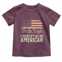 Funny I Identify As An American Toddler T Shirt 4th Of July American Flag - Wonder Print Shop