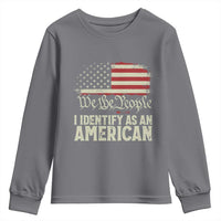 Funny I Identify As An American Youth Sweatshirt 4th Of July American Flag - Wonder Print Shop