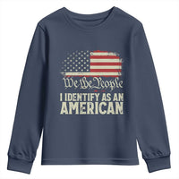 Funny I Identify As An American Youth Sweatshirt 4th Of July American Flag - Wonder Print Shop