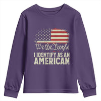 Funny I Identify As An American Youth Sweatshirt 4th Of July American Flag - Wonder Print Shop