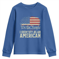 Funny I Identify As An American Youth Sweatshirt 4th Of July American Flag - Wonder Print Shop
