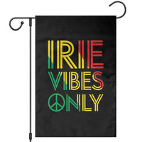 Irie Vibes Only Garden Flag Rasta Reggae Roots Flag Music - Wonder Print Shop