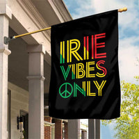 Irie Vibes Only Garden Flag Rasta Reggae Roots Flag Music - Wonder Print Shop