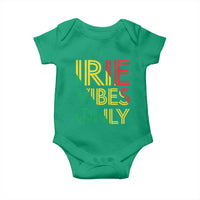 Irie Vibes Only Baby Onesie Rasta Reggae Roots Flag Music - Wonder Print Shop