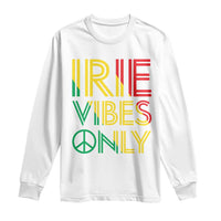 Irie Vibes Only Long Sleeve Shirt Rasta Reggae Roots Flag Music - Wonder Print Shop