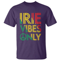 Irie Vibes Only T Shirt Rasta Reggae Roots Flag Music - Wonder Print Shop