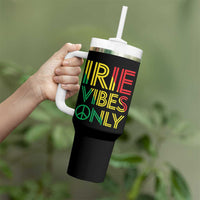 Irie Vibes Only Tumbler With Handle Rasta Reggae Roots Flag Music - Wonder Print Shop