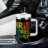 Irie Vibes Only Tumbler With Handle Rasta Reggae Roots Flag Music - Wonder Print Shop