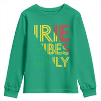Irie Vibes Only Youth Sweatshirt Rasta Reggae Roots Flag Music - Wonder Print Shop