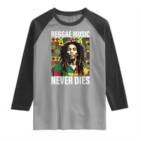Legend Bob Raglan Shirt Reggae Music Never Dies Rasta - Wonder Print Shop