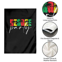 Reggae Party Garden Flag Rastafari Jamaican Palm Tree Music - Wonder Print Shop