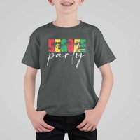 Reggae Party T Shirt For Kid Rastafari Jamaican Palm Tree Music - Wonder Print Shop
