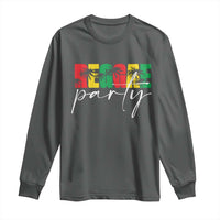 Reggae Party Long Sleeve Shirt Rastafari Jamaican Palm Tree Music - Wonder Print Shop