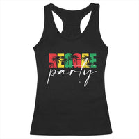 Reggae Party Racerback Tank Top Rastafari Jamaican Palm Tree Music - Wonder Print Shop