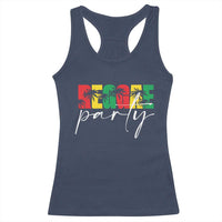 Reggae Party Racerback Tank Top Rastafari Jamaican Palm Tree Music - Wonder Print Shop