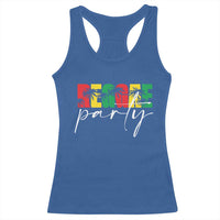 Reggae Party Racerback Tank Top Rastafari Jamaican Palm Tree Music - Wonder Print Shop