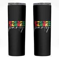 Reggae Party Skinny Tumbler Rastafari Jamaican Palm Tree Music - Wonder Print Shop