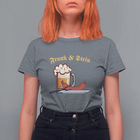 Funny Frank & Stein T Shirt For Women German Beer Drinking Oktoberfest Sausage - Wonder Print Shop