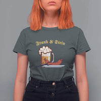 Funny Frank & Stein T Shirt For Women German Beer Drinking Oktoberfest Sausage - Wonder Print Shop