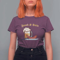 Funny Frank & Stein T Shirt For Women German Beer Drinking Oktoberfest Sausage - Wonder Print Shop