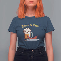 Funny Frank & Stein T Shirt For Women German Beer Drinking Oktoberfest Sausage - Wonder Print Shop