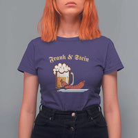 Funny Frank & Stein T Shirt For Women German Beer Drinking Oktoberfest Sausage - Wonder Print Shop